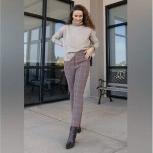 Veronica Beard Mont Lake Houndstooth Pants Size 10 New with Tags Chicory Multi